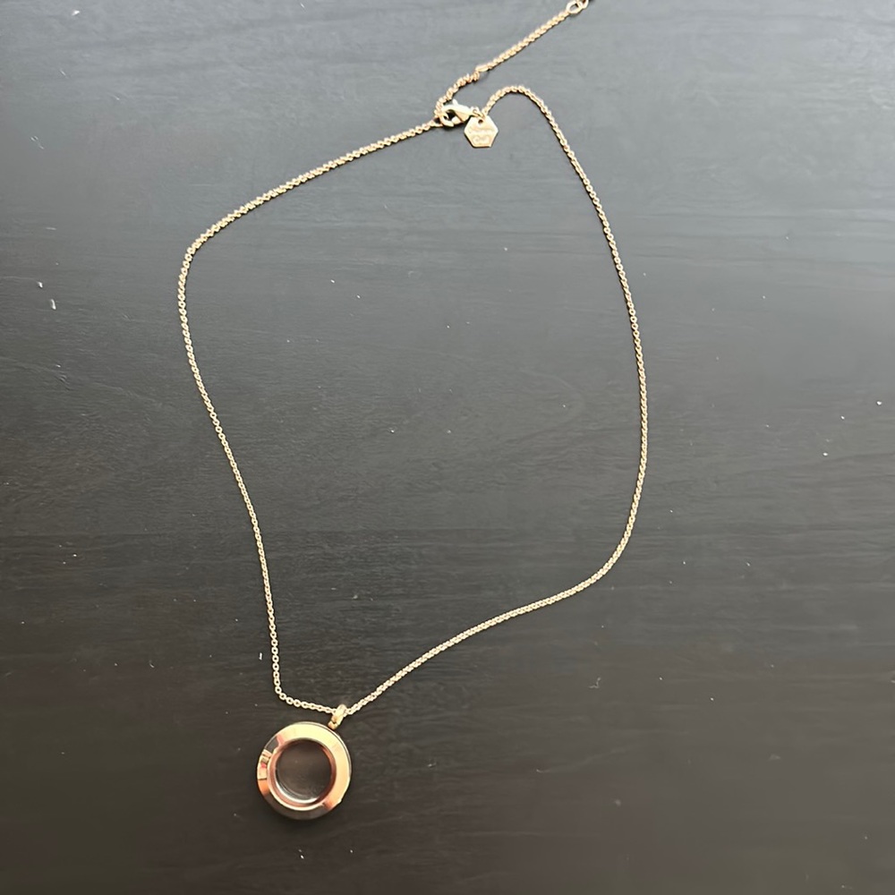 Origami owl mini rose gold locket and chain